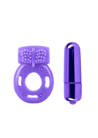 Neon Silicone Vibrating Couples - Purple - 3 Piece Kit