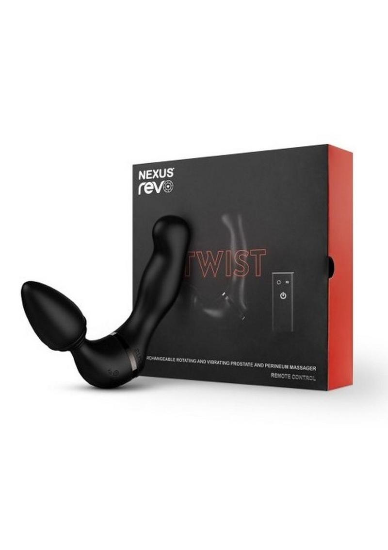 Nexus Revo Twist Rechargeable Silicone Rotating Dual Vibrator with Remote Control