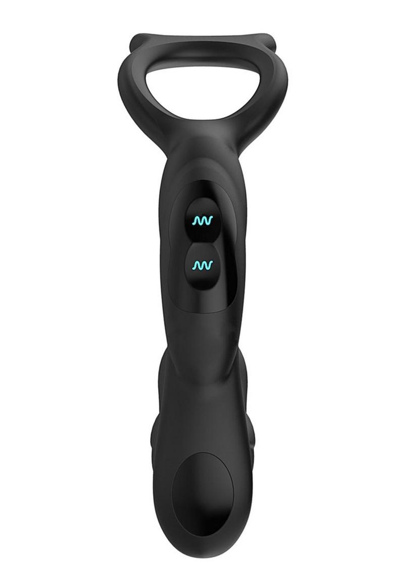 Nexus Simul8 Rechargeable Silicone Prostate Edition Vibrating Dual Motor Anal Cock and Ball - Black