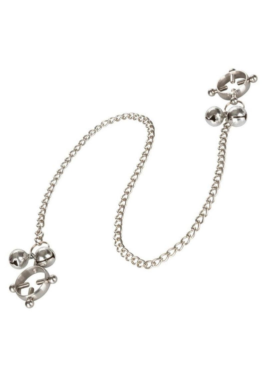 Nipple Grips 4-Point Nipple Press with Bells - Silver