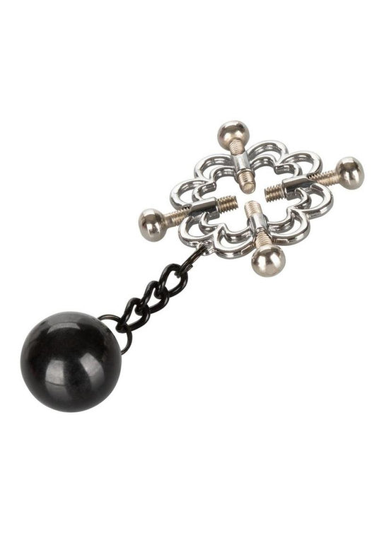 Nipple Grips 4-Point Weighted Nipple Press - Black/Silver