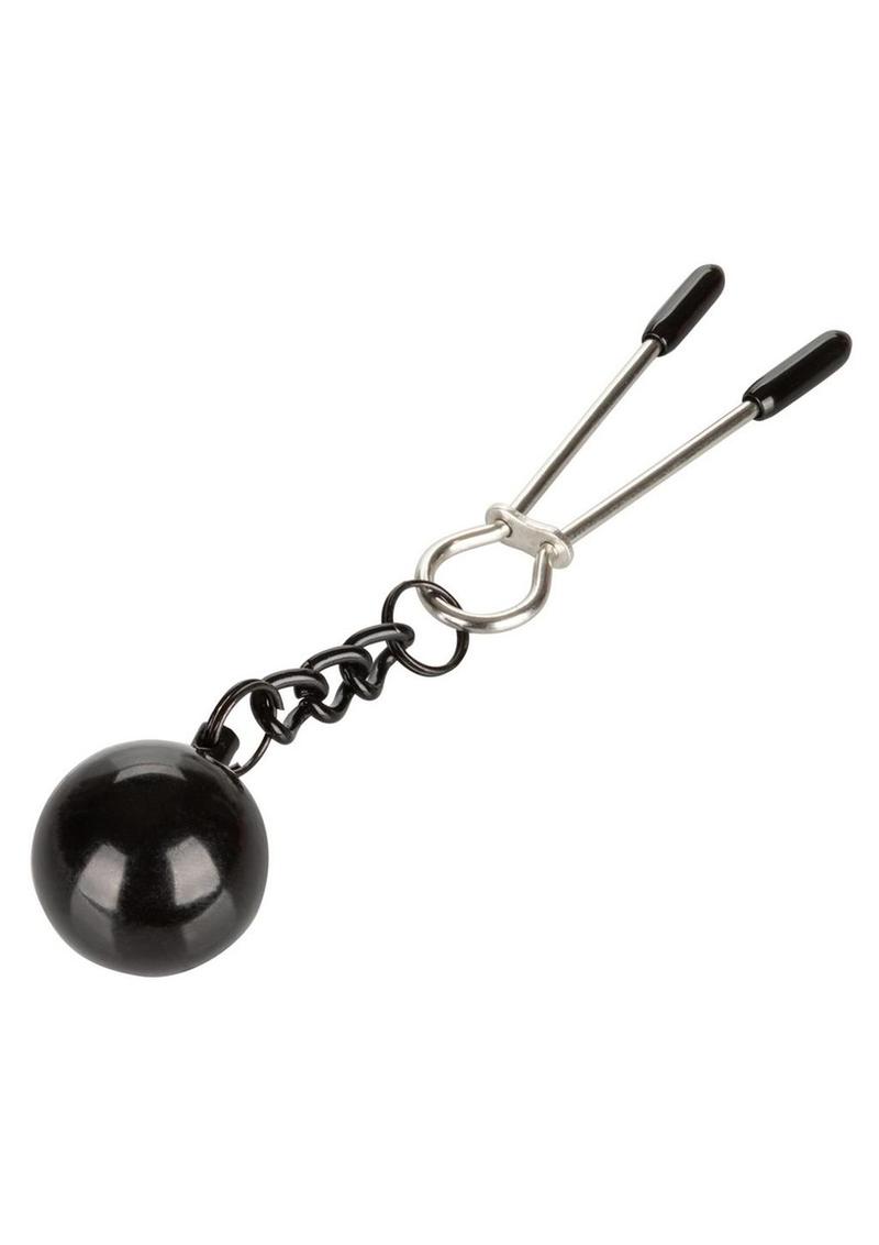 Nipple Grips Weighted Tweezer Nipple Clamps - Black/Silver