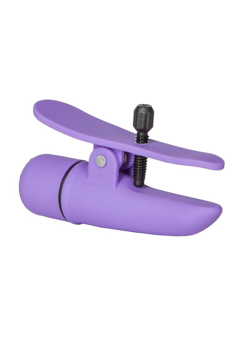 Nipple Play Nipplettes Vibrating Nipple Clamps - Purple