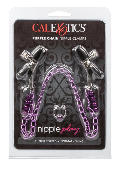 Nipple Play Purple Chain Nipple Clamps - Purple