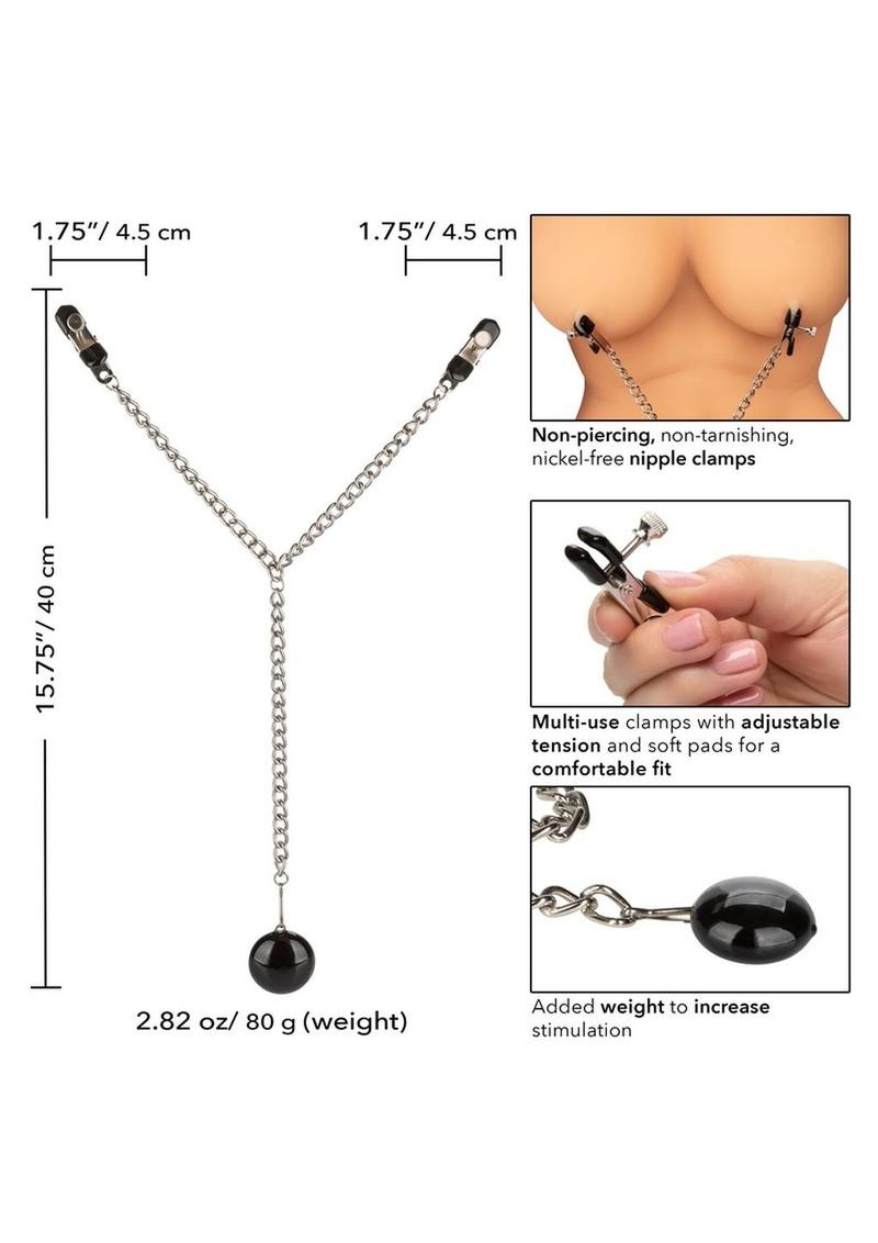 Nipple Play Weighted Disc Nipple Clamps - Silver