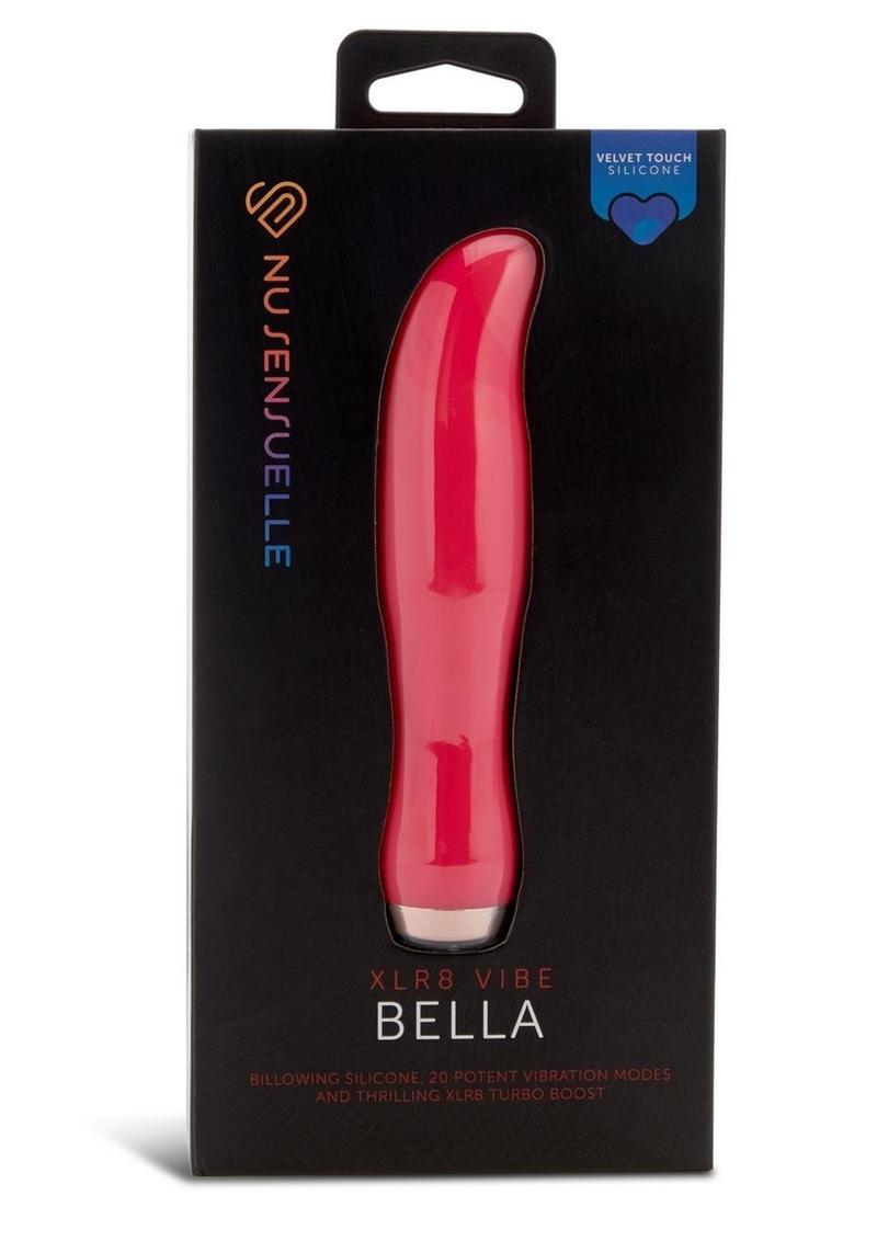 Nu Sensuelle Bella Velvet Touch with Turbo Rechargeable Silicone Vibrator - Hot Pink/Pink