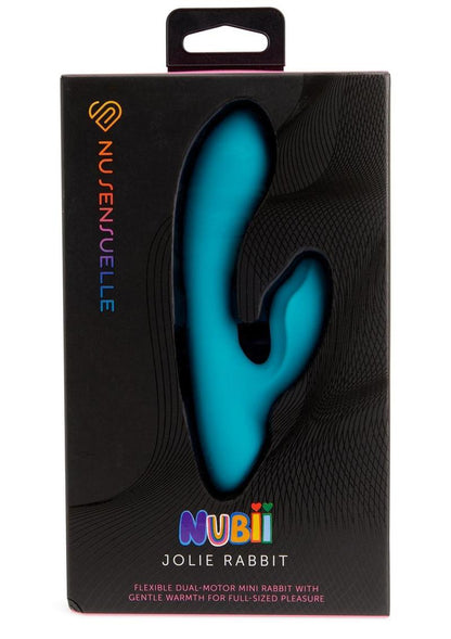 Nu Sensuelle Jolie Nubii Rechargeable Silicone Mini Heating Rabbit - Blue