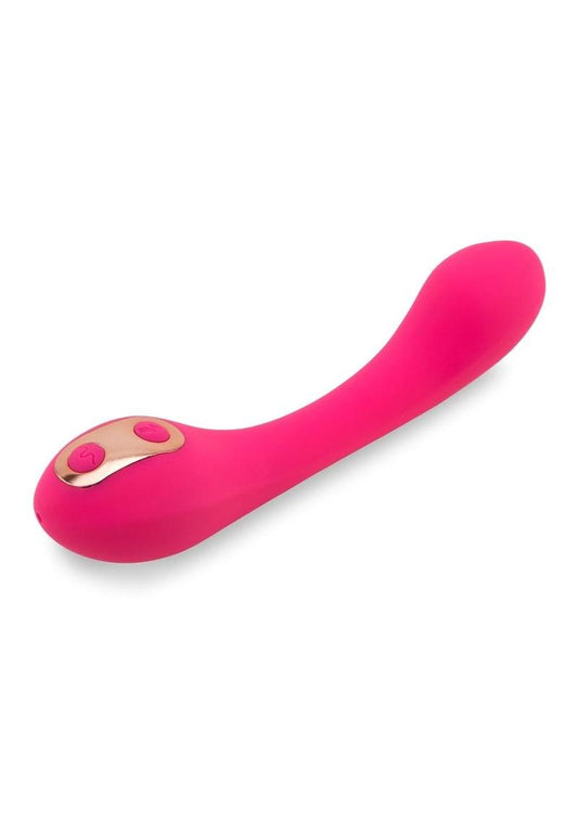 Nu Sensuelle Libi Flexible Rechargeable Silicone G-Spot Vibrator - Deep Pink/Pink