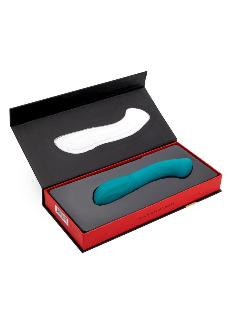 Nu Sensuelle Luna Velvet Touch with Turbo Rechargeable Silicone Vibrator - Green/Rose Gold