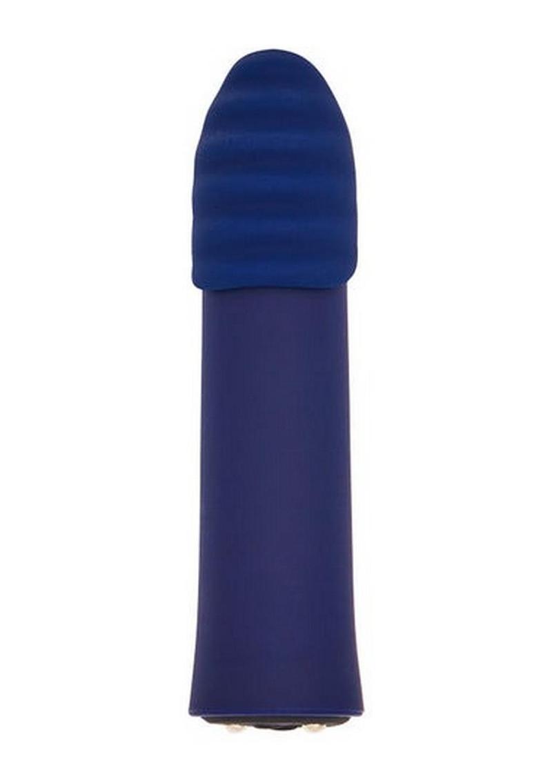 Nu Sensuelle Point Plus Rechargeable Silicone Bullet - Blue/Navy Blue