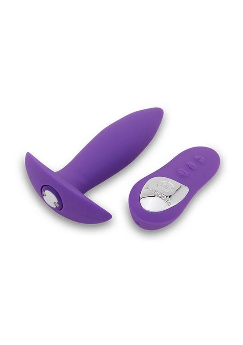 Nu Sensuelle Remote Control Mini-Plug Rechargeable Silicone Vibrating Plug - Purple