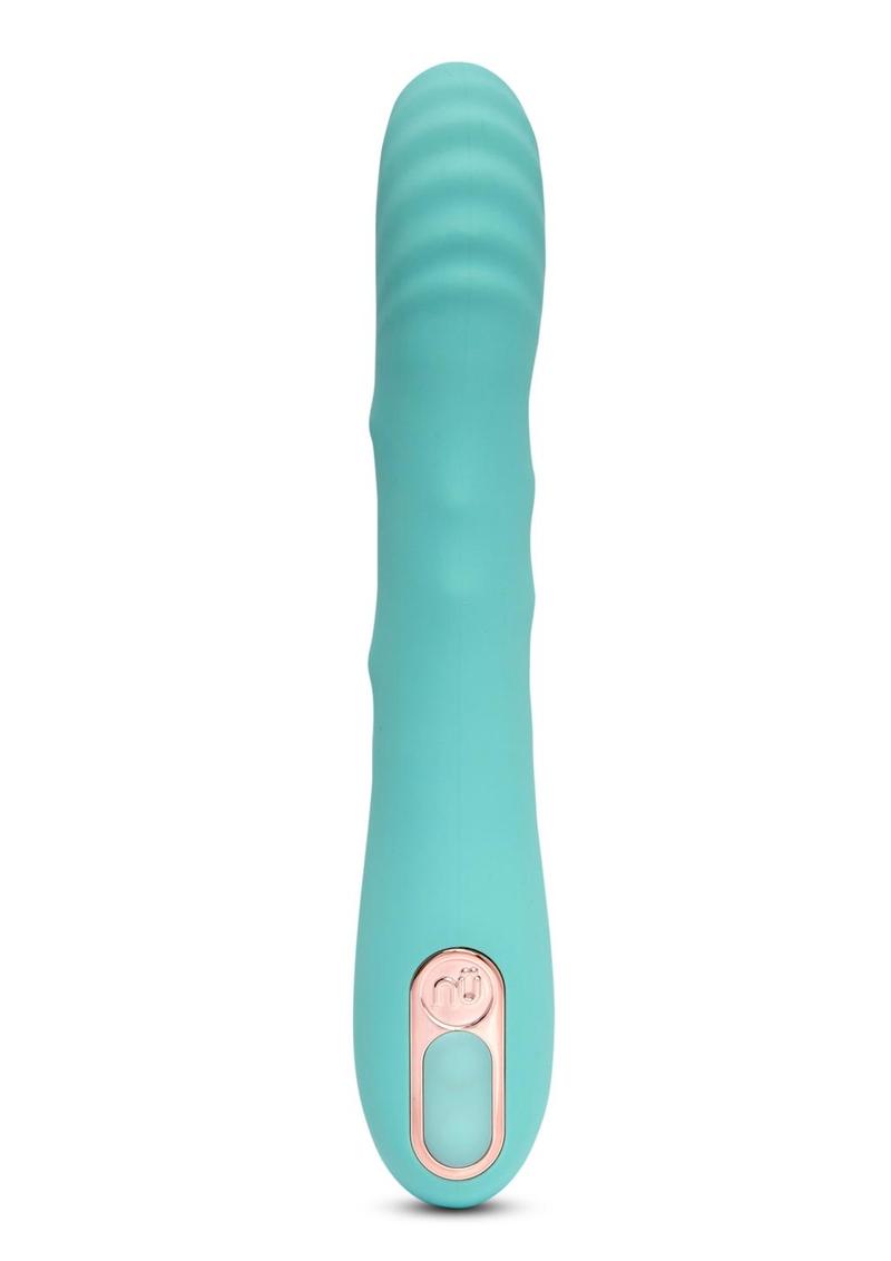 Nu Sensuelle Roxii Rechargeable Silicone Wand with Roller Motion - Blue/Electric Blue