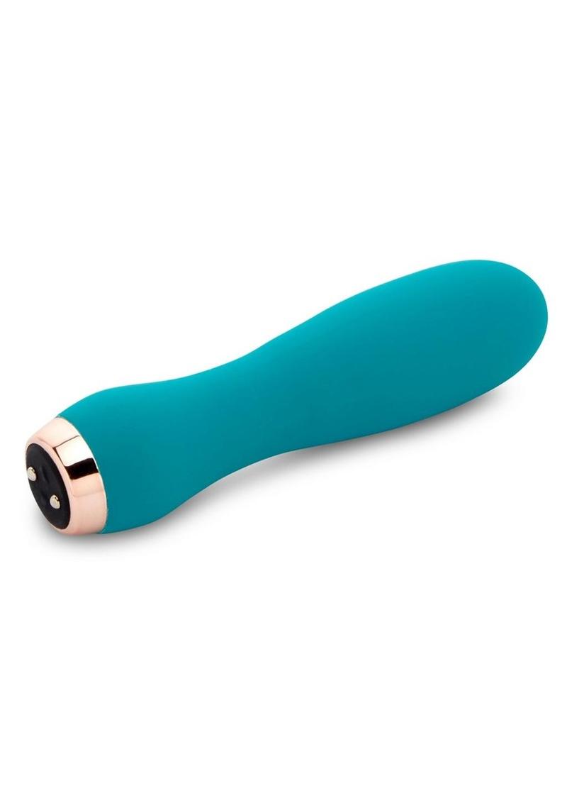 Nu Sensuelle Skye Velvet Touch with Turbo Rechargeable Silicone Bullet - Green/Rose Gold