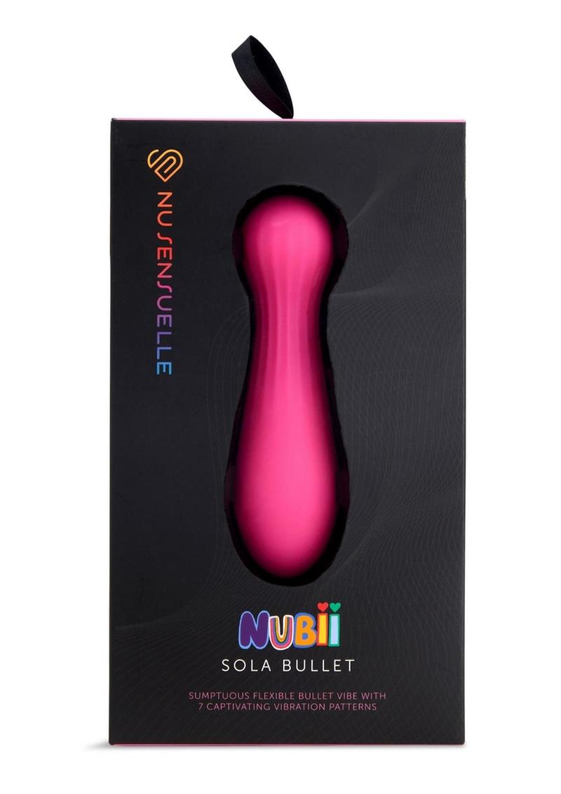 Nu Sensuelle Sola Nubii Flexible Rechargeable Silicone Bullet - Pink