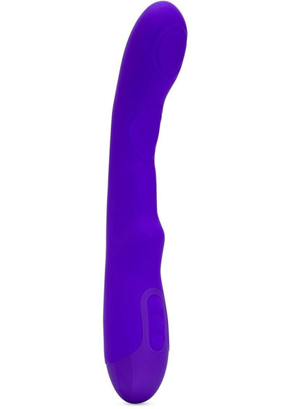 Nu Sensuelle Vivi Rechargeable Silicone Double Tapping Vibe with Clitoral Stimulation - Deep Purple