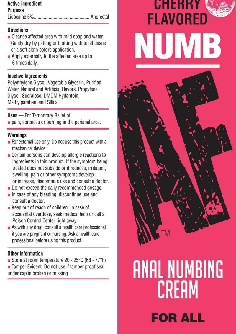 Numb AF Anal Numbing Flavored Cream Cherry