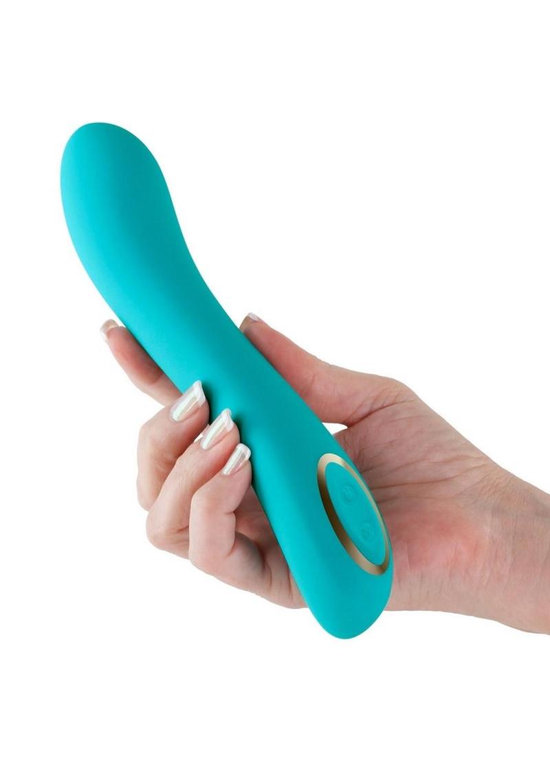 Obsessions Zeus Rechargeable Silicone Vibrator - Aqua/Blue