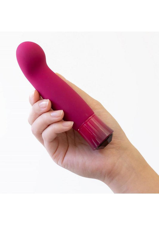 Oh My Gem Classy Rechargeable Silicone Vibrator - Garnet - Red