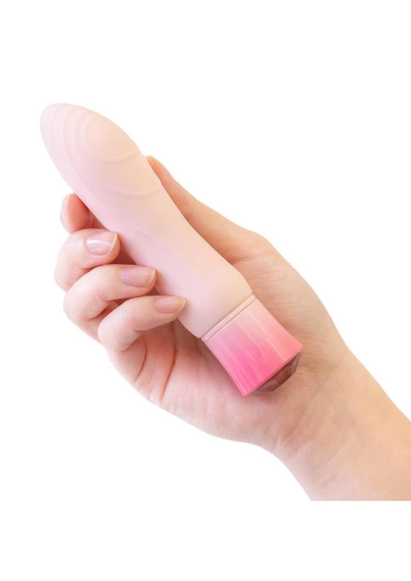 Oh My Gem Elegant Rechargeable Silicone Vibrator - Morganite - Pink