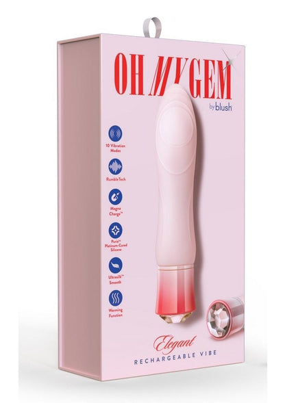 Oh My Gem Elegant Rechargeable Silicone Vibrator - Morganite