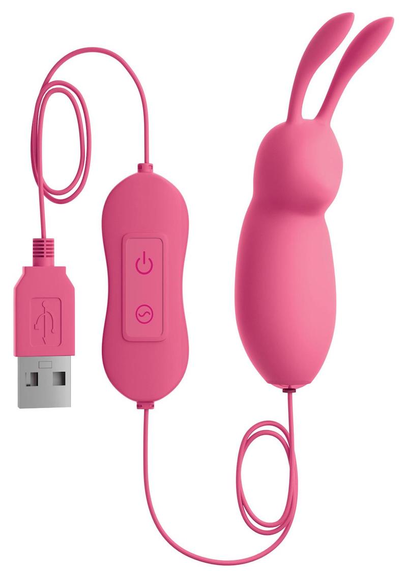 Omg! Bullets #Cute USB-Powered Silicone Vibrating Bullet - Pink