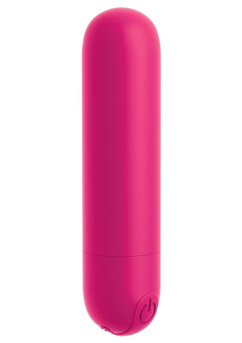 Omg! Bullets #Play Rechargeable Silicone Vibrating Bullet - Fuchsia