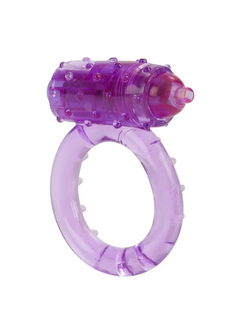 One Touch Nubby Vibrating Cock Ring - Purple