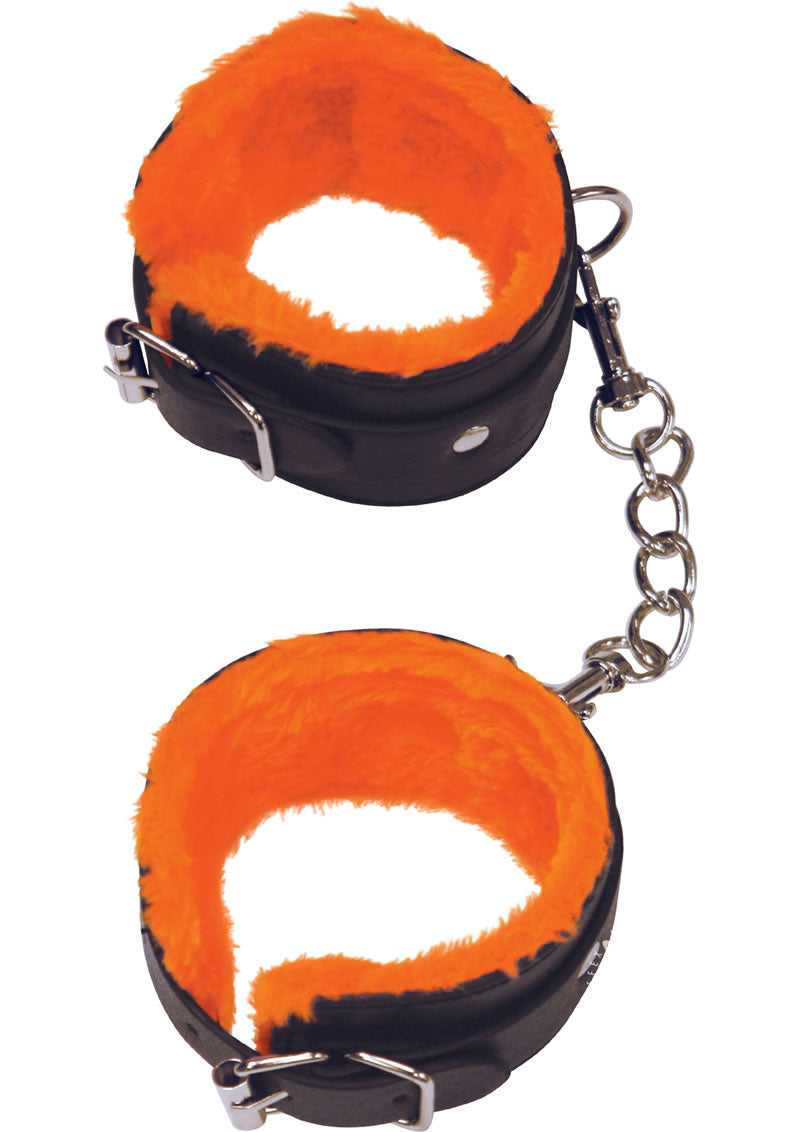 Orange Is The New Black Love (Wrist) Cuffs - Black/Orange