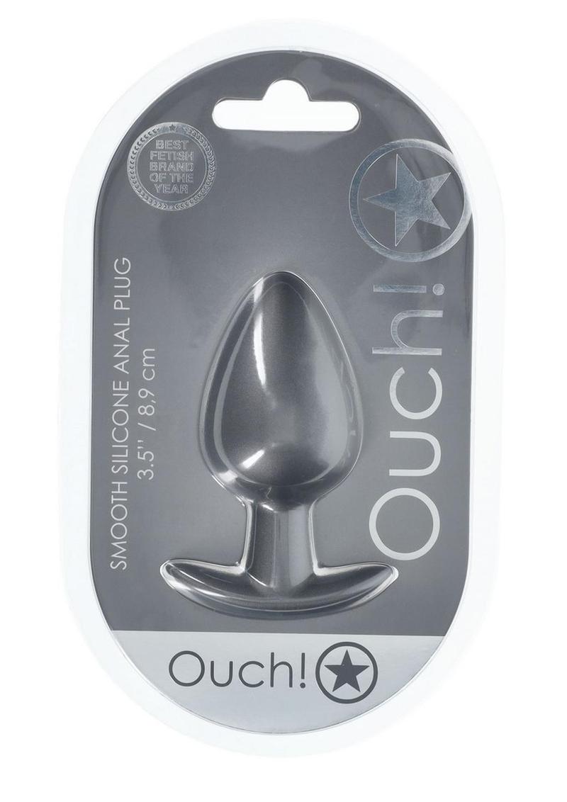 Ouch! Anal Plug Silicone - Grey/Gun Metal - Large