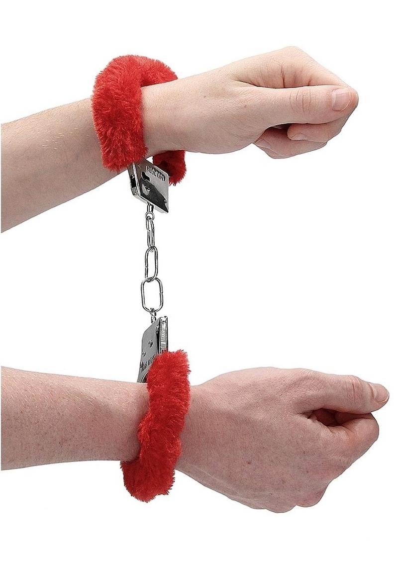 Ouch! Beginner's Handcuffs Furry - Red