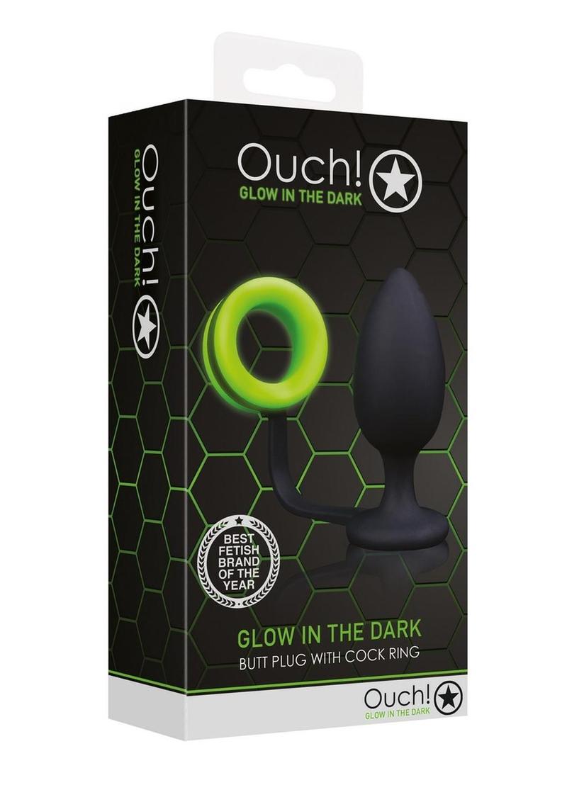 Ouch! Butt Plug with Cock Ring Silicone