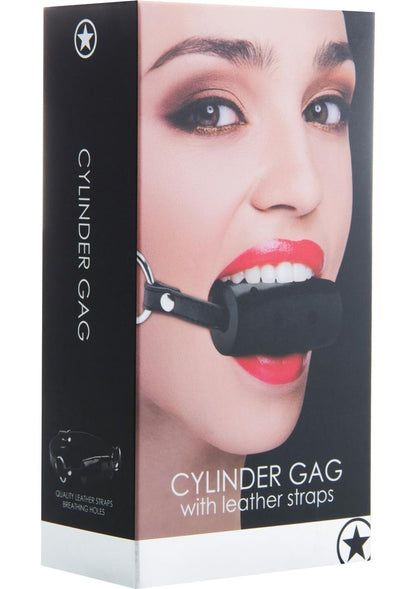 Ouch! Cylinder Gag with Leather Straps