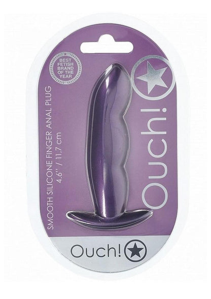 Ouch! Finger Anal Plug Silicone - Metallic - Purple