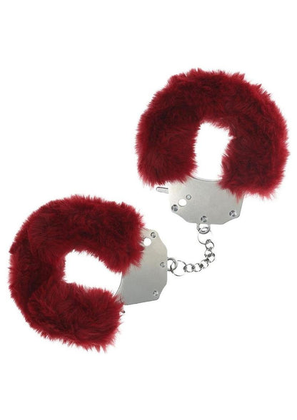 Ouch! Heavy-Duty Fluffy Handcuffs - Burgundy