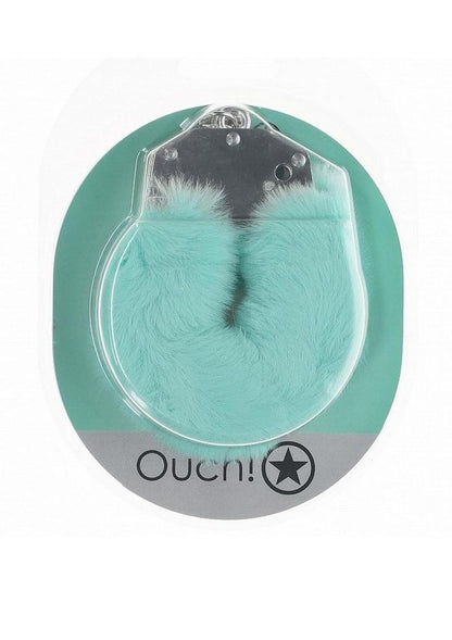 Ouch! Heavy-Duty Fluffy Handcuffs - Powder - Green