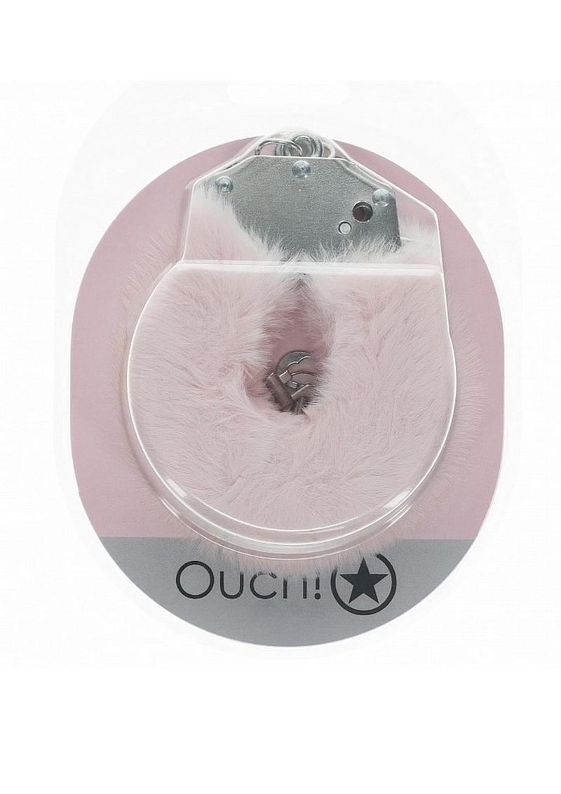 Ouch! Heavy-Duty Fluffy Handcuffs - Powder - Pink