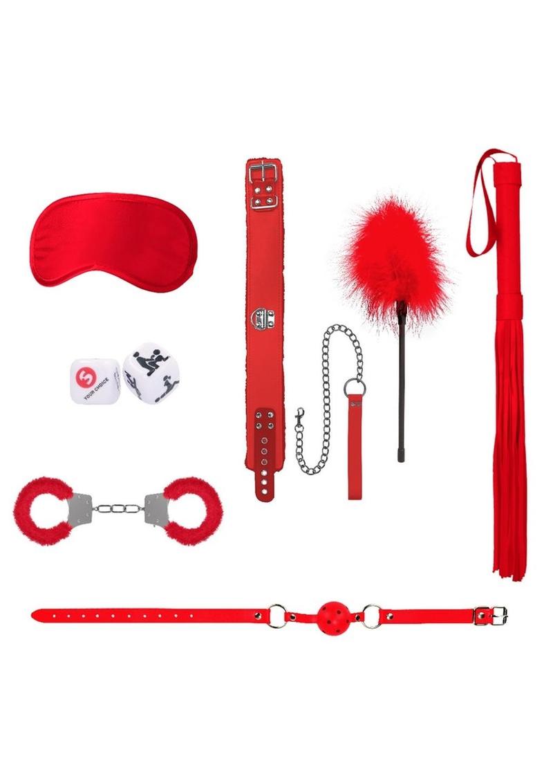 Ouch! Introductory Bondage Kit #6 - Red - 6 Piece Kit