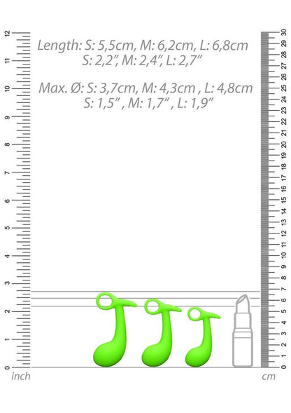 Ouch! Prostate Kit - Glow In The Dark/Green - 3pc