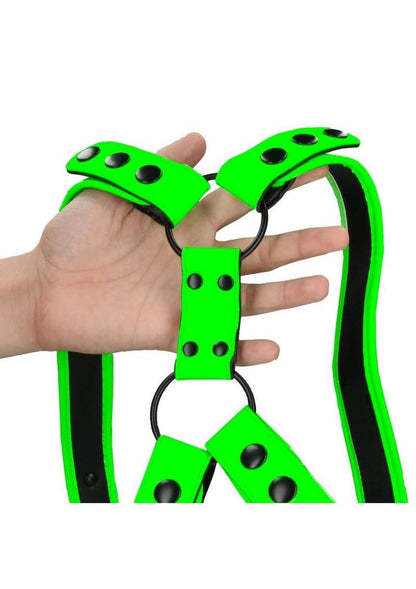 Ouch! Sling Harness - Black/Glow In The Dark/Green - Large/XLarge