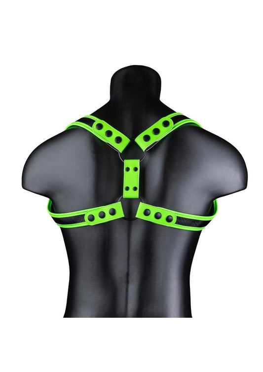 Ouch! Sling Harness - Black/Glow In The Dark/Green - Medium/Small