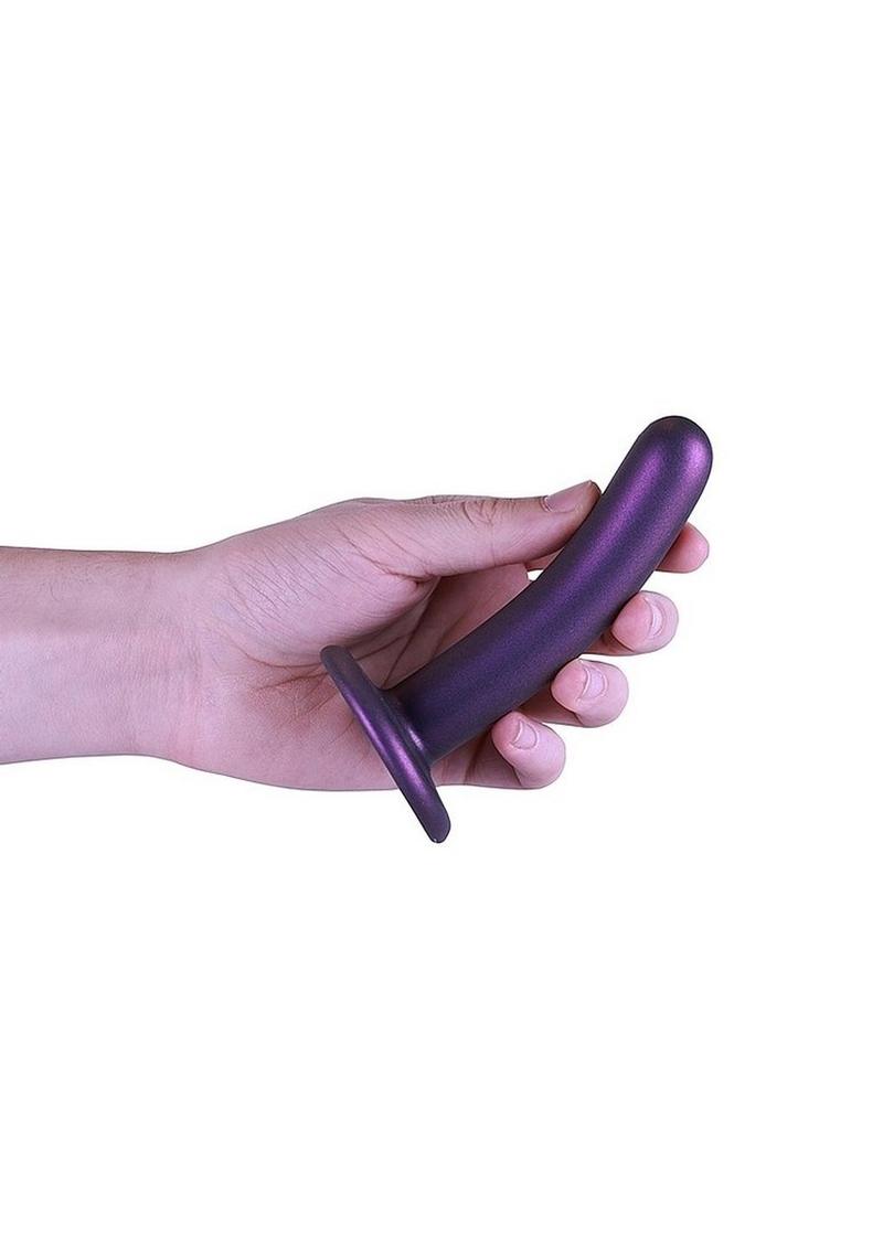 Ouch! Smooth G-Spot Silicone Dildo 5in - Metallic