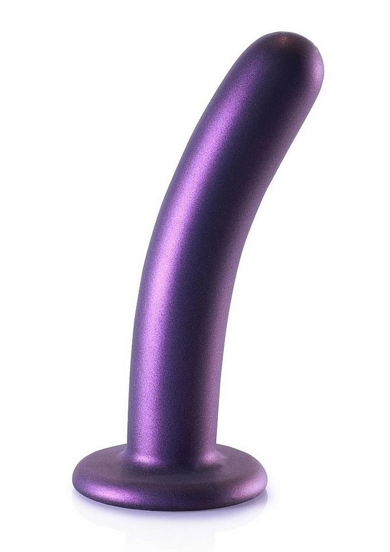 Ouch! Smooth G-Spot Silicone Dildo 6in - Metallic