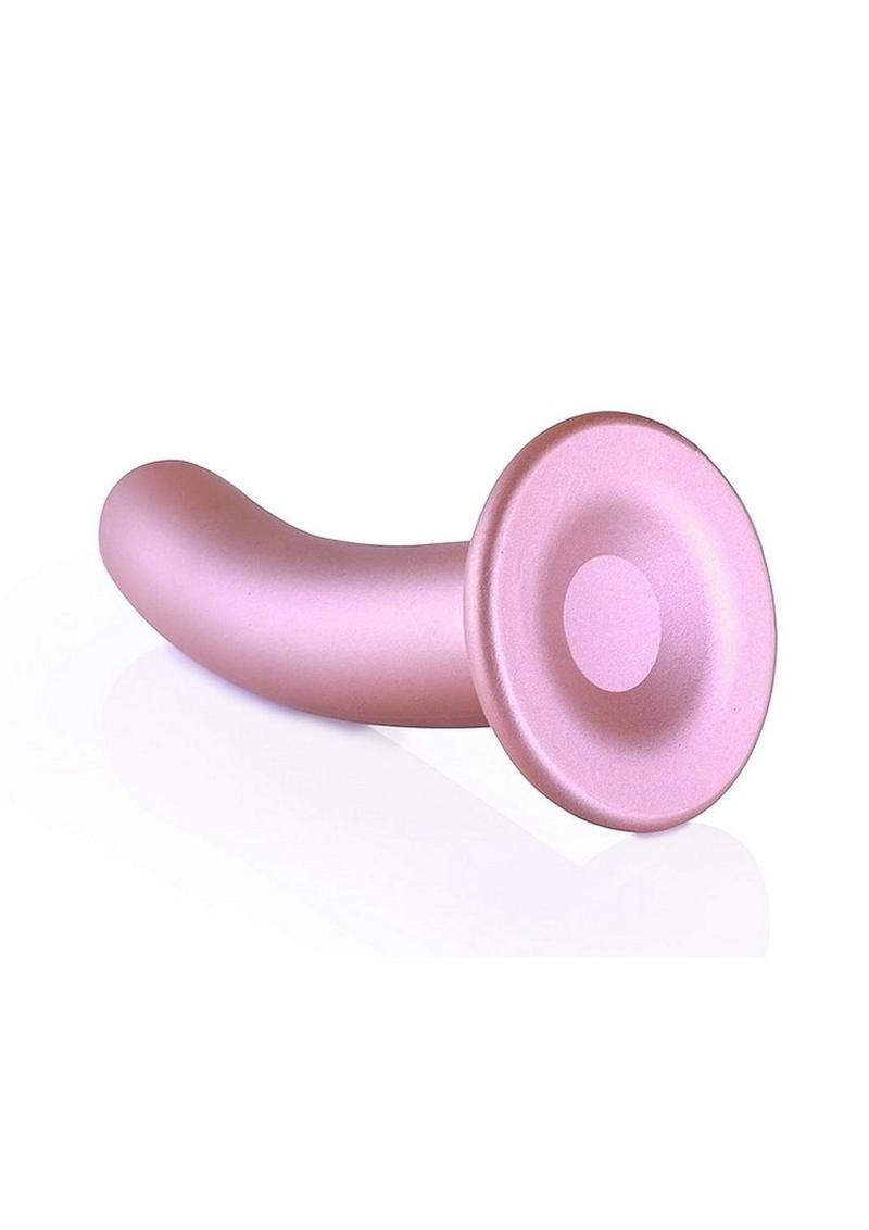 Ouch! Smooth G-Spot Silicone Dildo 6in - Metallic - Rose Gold