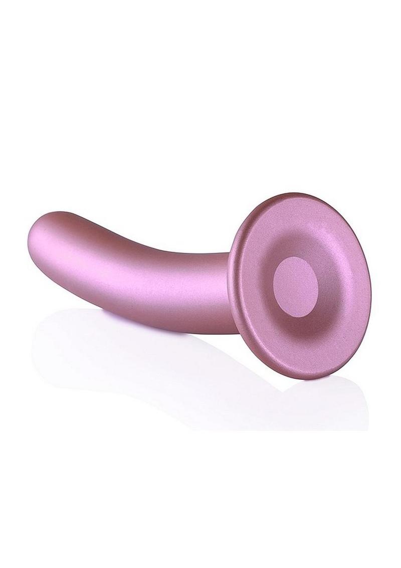 Ouch! Smooth G-Spot Silicone Dildo 7in - Metallic - Rose Gold