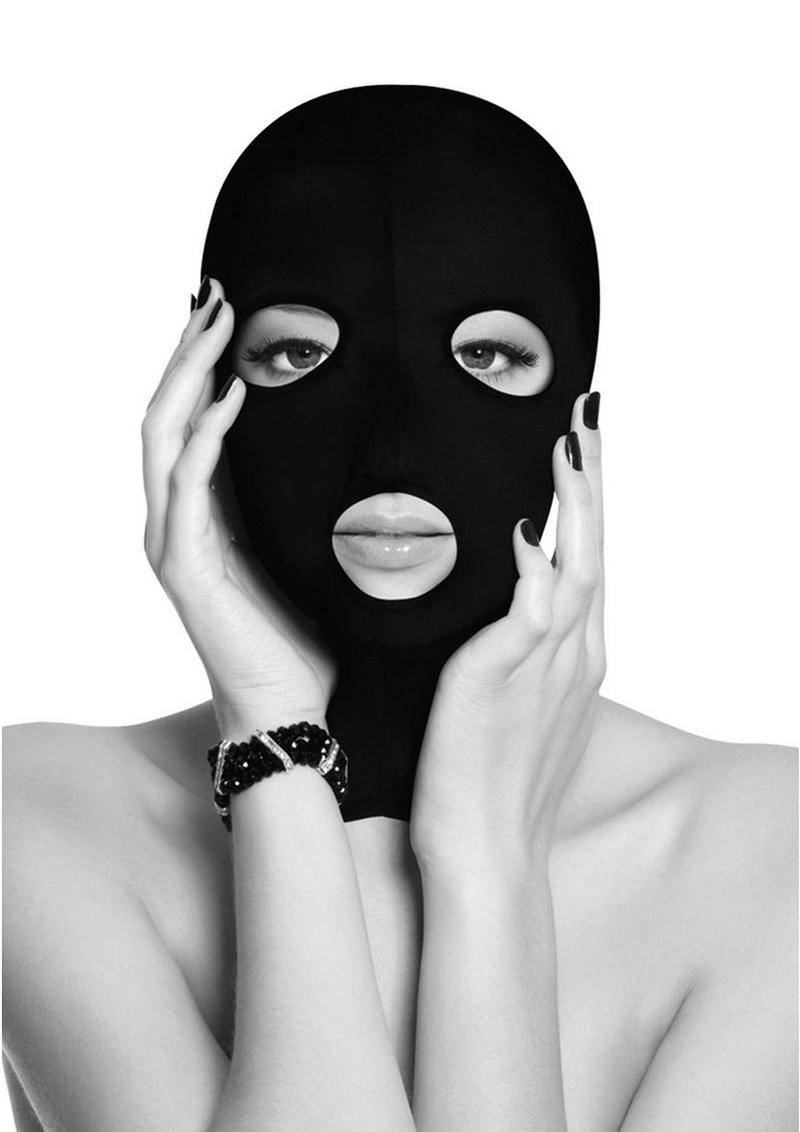 Ouch! Subversion Mask with Open Mouth and Eyes - Black