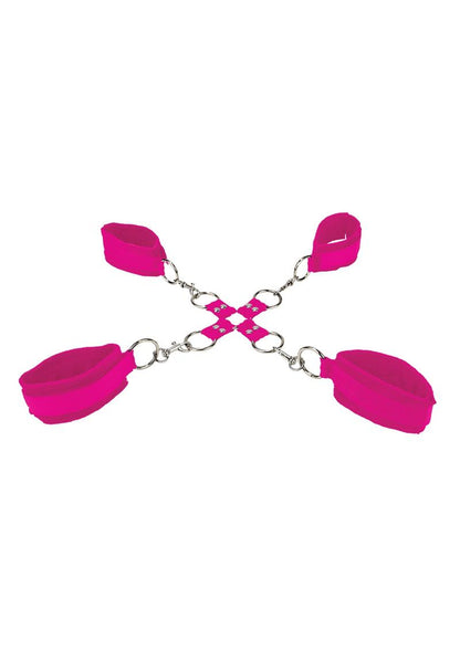 Ouch! Velcro Hand and Leg Cuffs - Pink