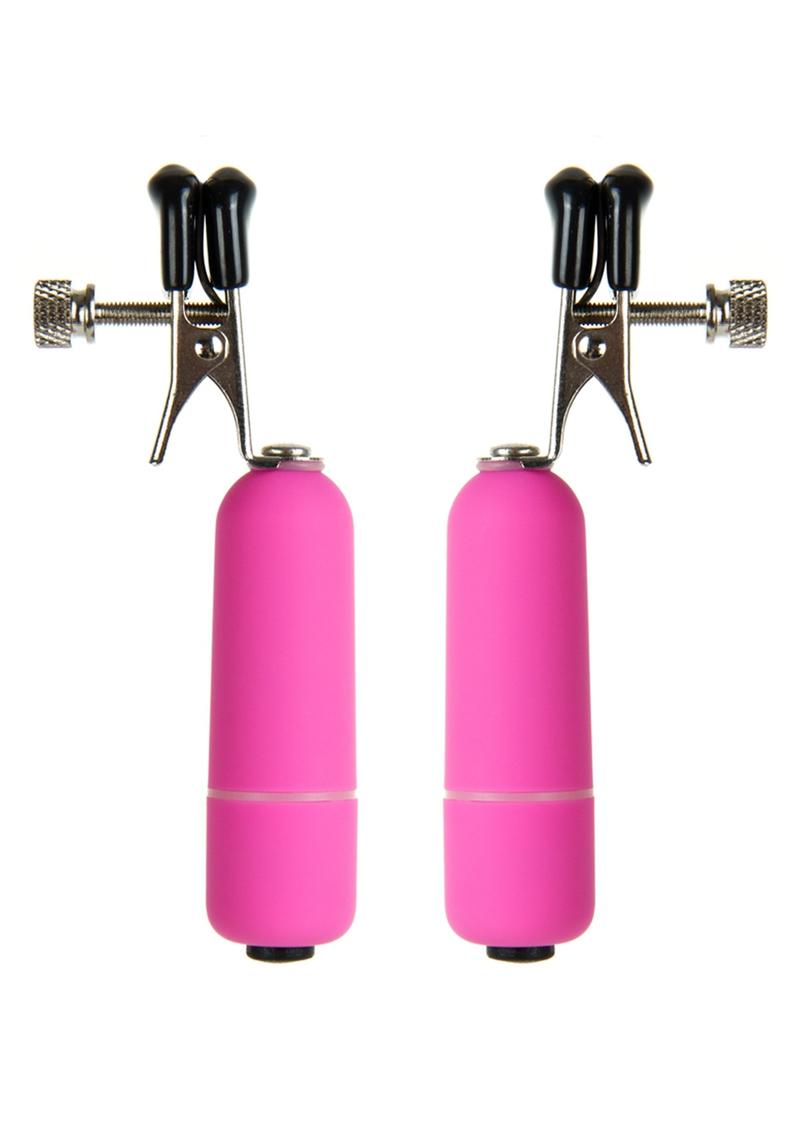 Ouch! Vibrating Nipple Clamps - Pink