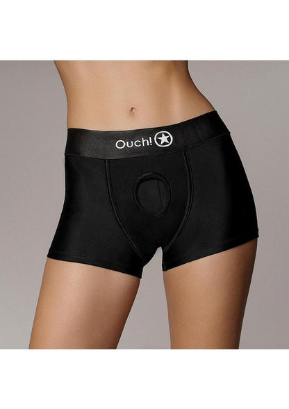 Ouch! Vibrating Strap-On Boxer Rechargeable