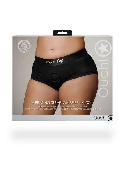 Ouch! Vibrating Strap-On Brief Rechargeable