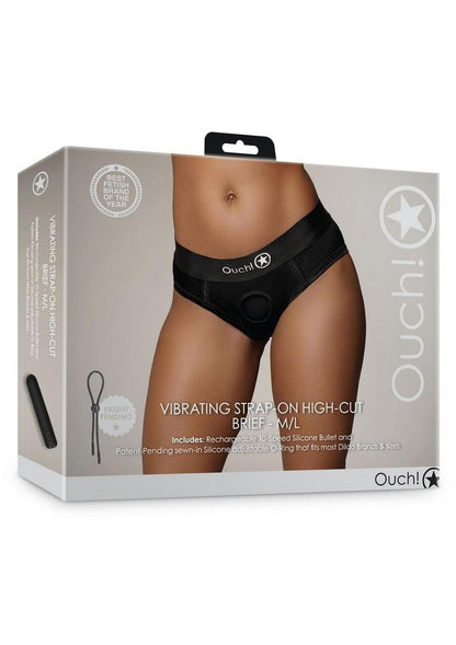 Ouch! Vibrating Strap-On High-Cut Brief Rechargeable